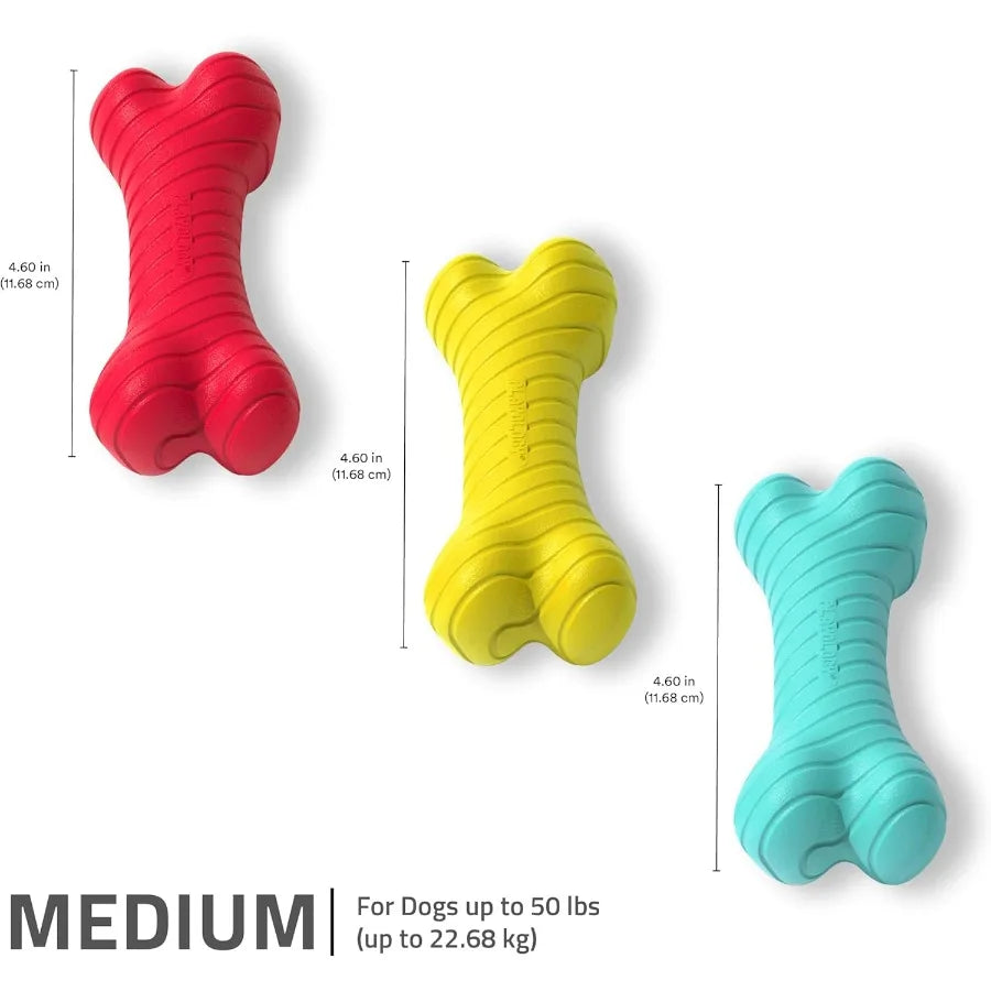 Rainbow Scent Dog Chew Toy Gift Box Dual Layer Bones