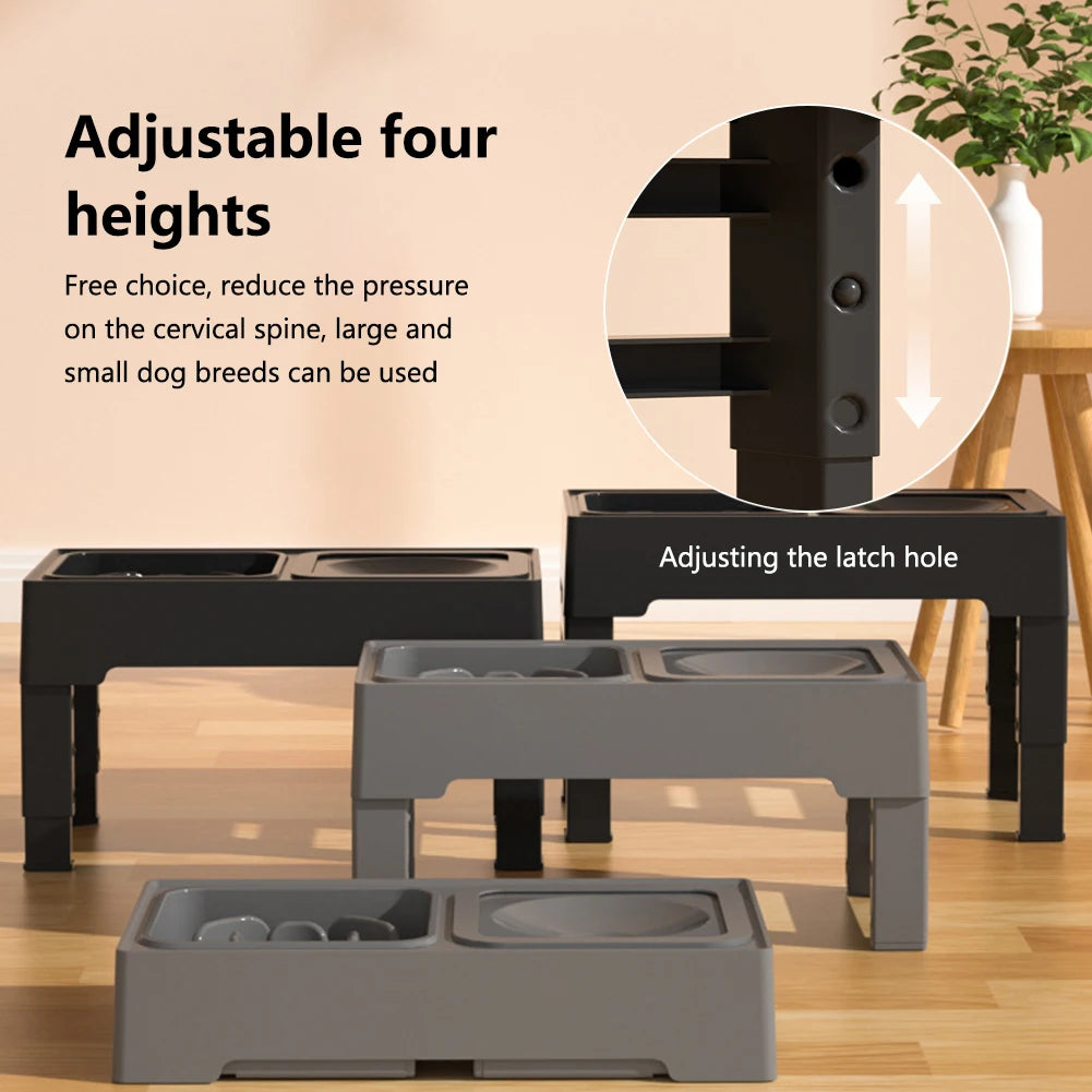 TWISTER.CK 3 in 1 Stainless Steel Slow Feed Water Bowls for Dogs and Cats