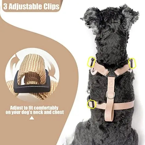 YTYIN Adjustable Pup Harness For Small Dogs Reflective Leash Collar