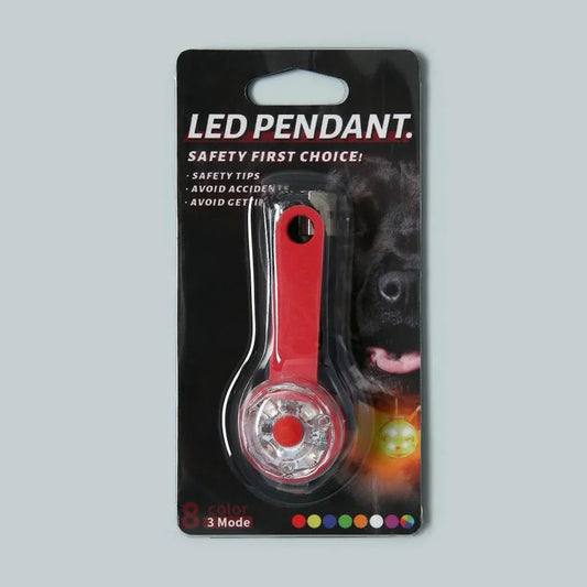 None Pet LED Pendant Collar USB Rechargeable Waterproof Night Safety